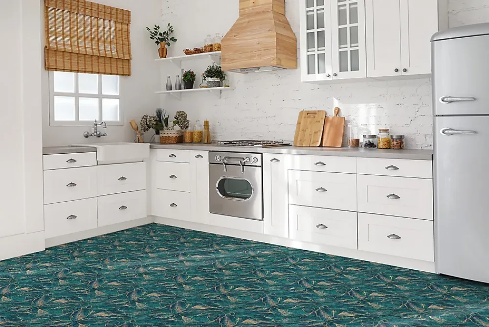 Tulup Carreaux vinyle 30x30 cm Malachite verte 9 pcs- Dalle Et Lame Pvc