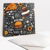 Tulup Carreaux vinyle 30x30 cm Dessin animé de restauration rapide 9 pcs- Dalle Et Lame Pvc