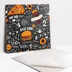 Tulup Carreaux vinyle 30x30 cm Dessin animé de restauration rapide 9 pcs- Dalle Et Lame Pvc