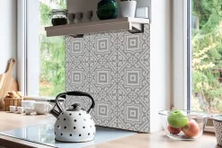 Tulup Carreaux vinyle 30x30 cm Géométrie 9 pcs- Dalle Et Lame Pvc