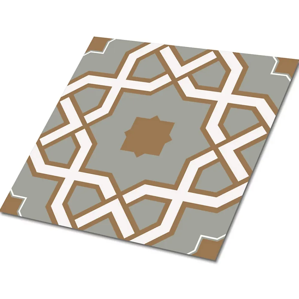 Tulup Carreaux vinyle 30x30 cm Motif géométrique 9 pcs- Dalle Et Lame Pvc