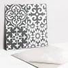 Tulup Carreaux vinyle 30x30 cm Carreaux gris à motif portugais 9 pcs- Dalle Et Lame Pvc