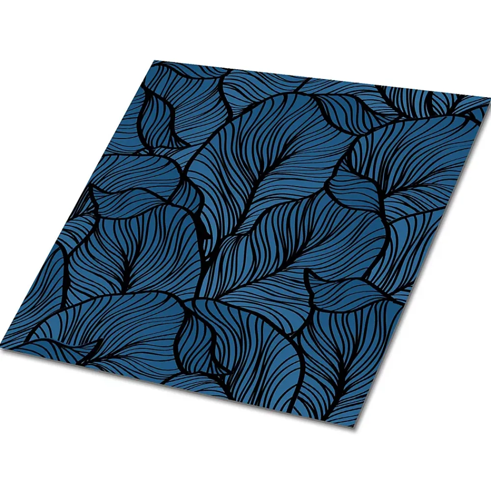 Tulup Carreaux vinyle 30x30 cm Feuilles rétro 9 pcs- Dalle Et Lame Pvc