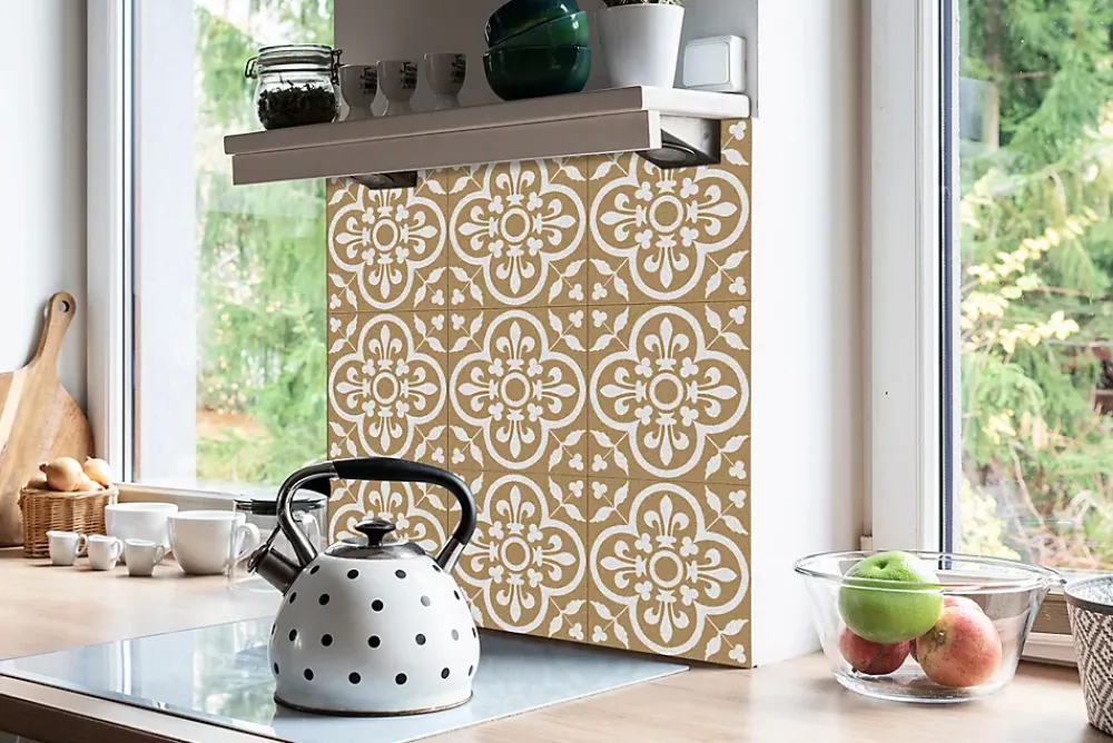 Tulup Carreaux vinyle 30x30 cm Décoration royale 9 pcs- Dalle Et Lame Pvc
