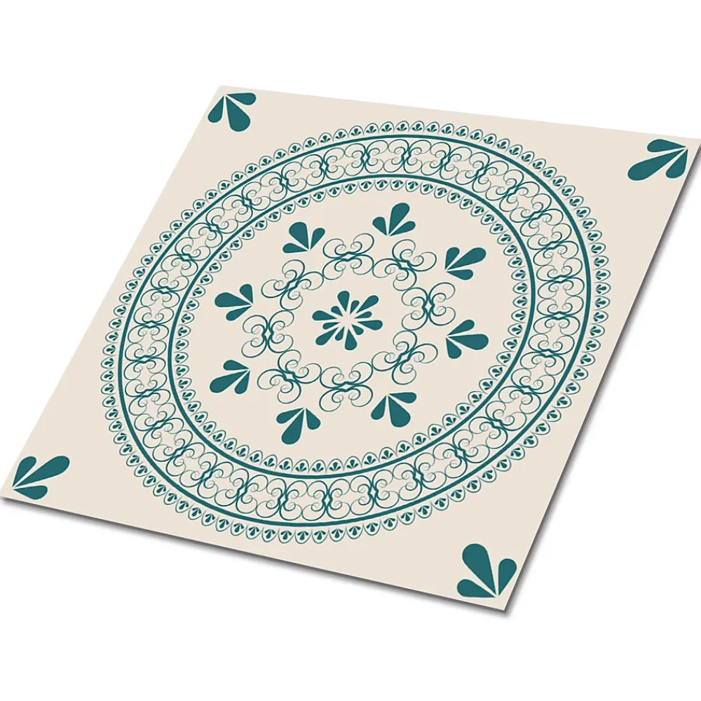 Tulup Dalle Et Lame Pvc<Carreaux vinyle 30x30 cm Motif arabesque orientale 9 pcs