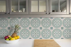 Tulup Dalle Et Lame Pvc<Carreaux vinyle 30x30 cm Motif arabesque orientale 9 pcs