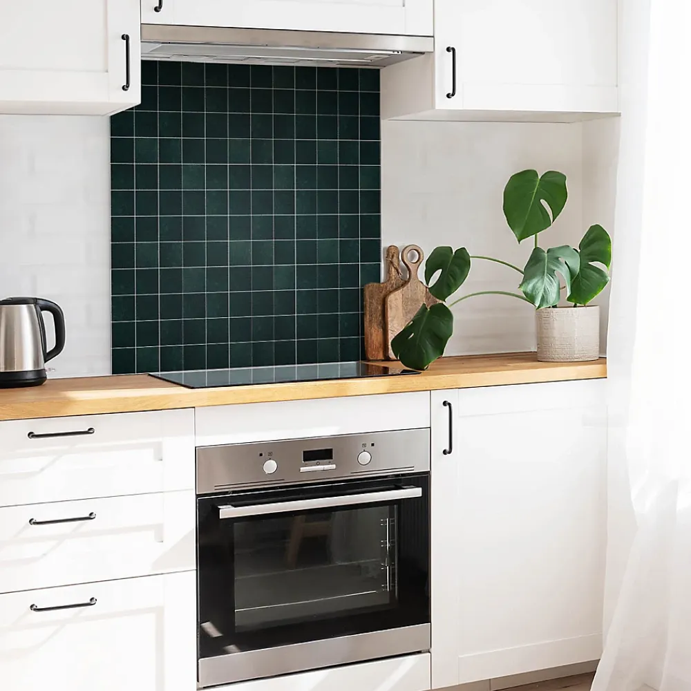 Tulup Carreaux vinyle 30x30 cm Mosaïque vert bouteille 9 pcs- Dalle Et Lame Pvc