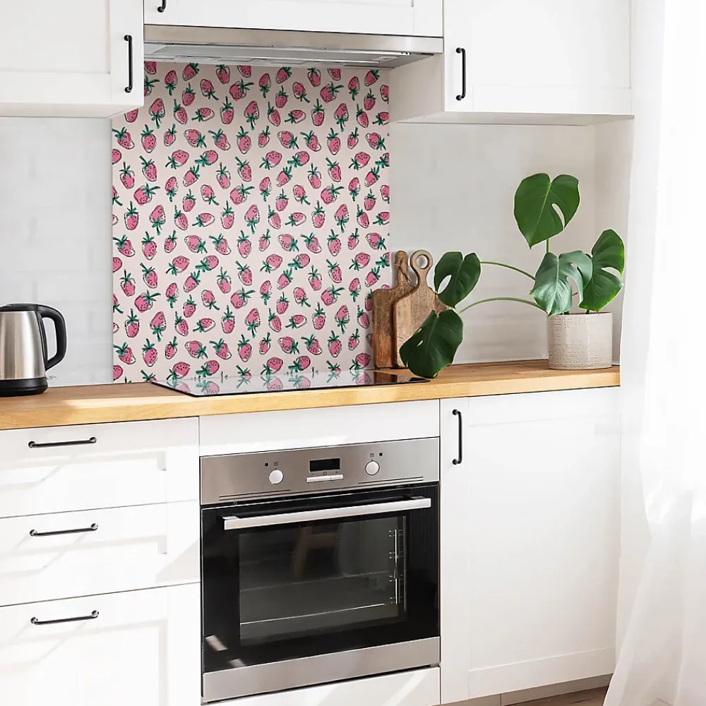 Tulup Dalle Et Lame Pvc<Carreaux vinyle 30x30 cm Fraises roses 9 pcs