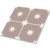 Tulup Carreaux vinyle 30x30 cm Carrés et étoiles 9 pcs- Dalle Et Lame Pvc