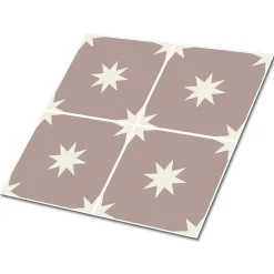 Tulup Carreaux vinyle 30x30 cm Carrés et étoiles 9 pcs- Dalle Et Lame Pvc