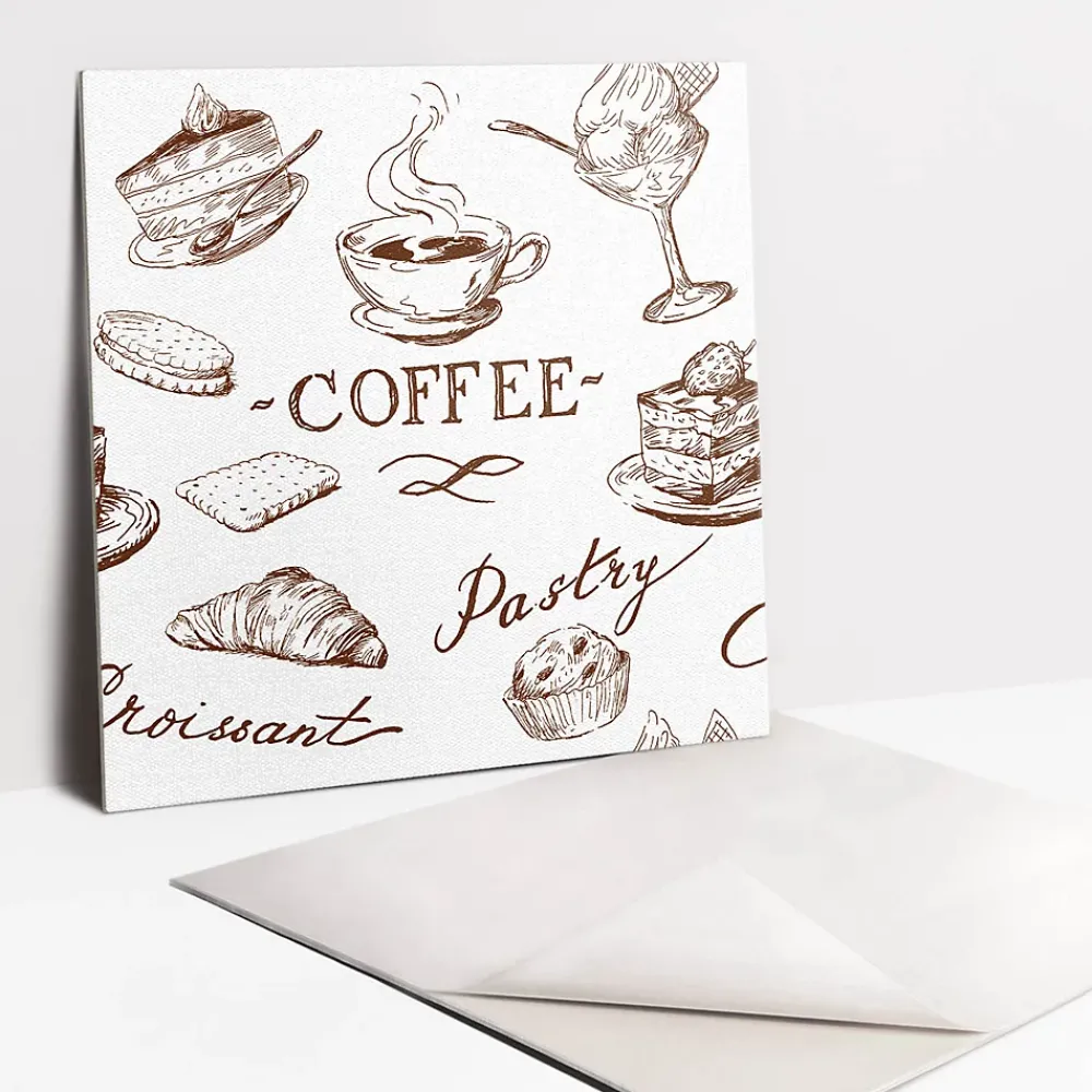 Tulup Carreaux vinyle 30x30 cm Thème du café 9 pcs- Dalle Et Lame Pvc
