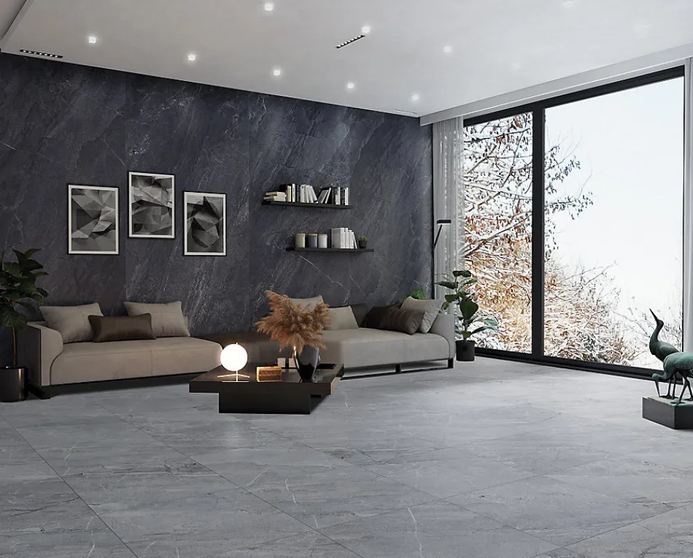 Energie Ker Carrelage Agathos Blanc - Mat 120 x 60cm ( vendu par boite de 1,44 m² )- Carrelage Sol Effet Pierre