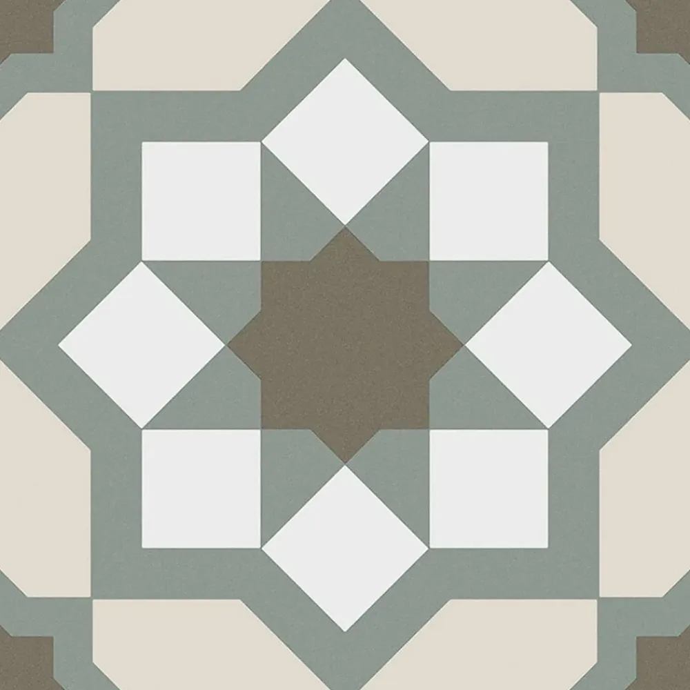 Allocarrelage Carrelage Aspect Carreaux Ciment 20x20 Hidra Warm Vert- Carrelage Sol Pour Cuisine|Carrelage Sol Effet Carreaux De Ciment