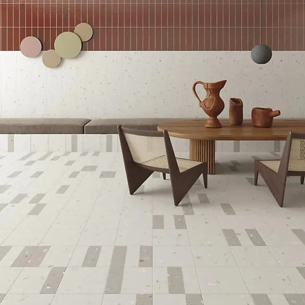 Tinker Carrelage Aspect terrazzo Aroma gris 20x20 cm- Carrelage Sol Effet Terrazzo