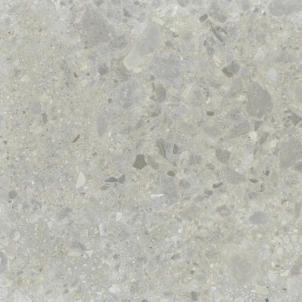 Tinker Carrelage Aspect terrazzo Berma gris rectifié 80x80 cm- Carrelage Extérieur Et Terrasse