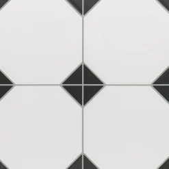Concept Mosaïque Carrelage Sol Effet Carreaux De Ciment|Carrelage Sol Pour Cuisine<carrelage cabochon CHIC BLACK 33x33cm imitation carreaux ciment