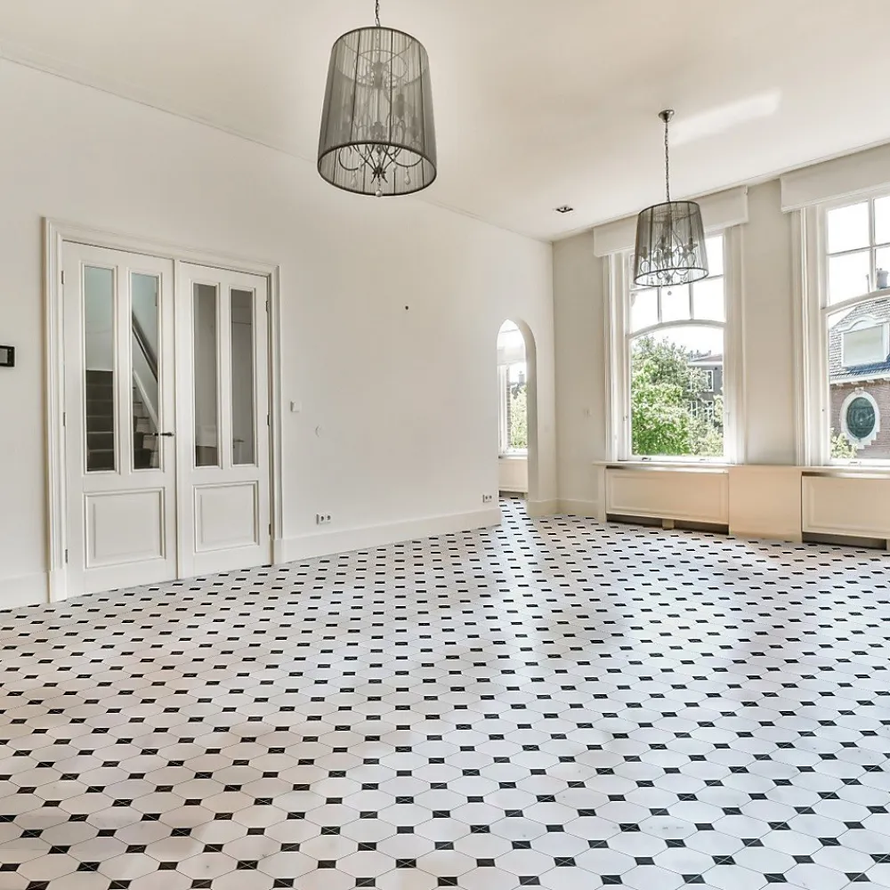 Concept Mosaïque Carrelage Sol Effet Carreaux De Ciment|Carrelage Sol Pour Cuisine<carrelage cabochon CHIC BLACK 33x33cm imitation carreaux ciment