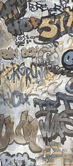 Energie Ker Carrelage City Plaster Graffiti Grey - Mat 120 x 60cm ( vendu par boite de 1,44 m² )- Carrelage Sol Effet Métal