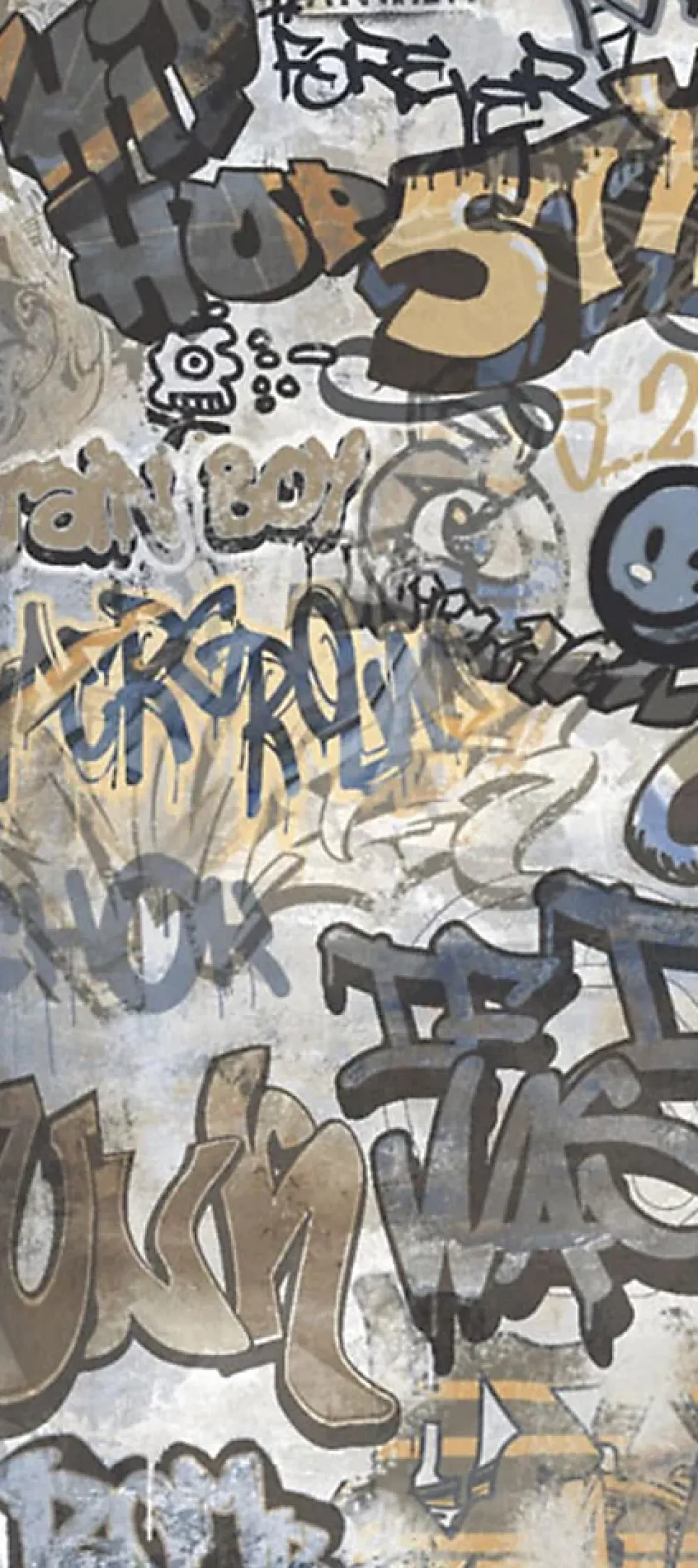Energie Ker Carrelage City Plaster Graffiti Grey - Mat 120 x 60cm ( vendu par boite de 1,44 m² )- Carrelage Sol Effet Métal