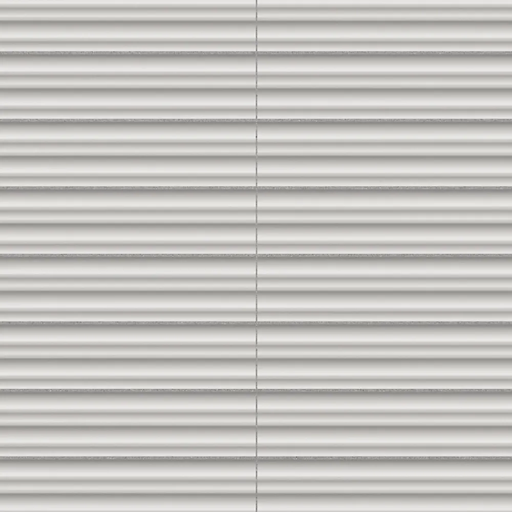 Ro'Ma Carrelage Carrelage Mural Uni<Carrelage 3D Blanc 25x5x1,2 cm Iseron - Mur intérieur -
