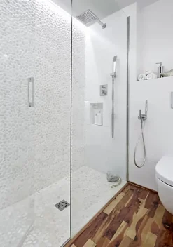 Pegane Mosaïque Pour Douche<Carrelage de mosaïque / Galet de mer / Maille décorative aspect pierre blanc mat - 33x33 cm