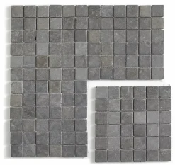 Pegane Carrelage de mosaïque (Boite de 1m²) / Plaque mosaïque mur et sol en marbre naturel coloris gris - 30 x 30 cm- Mosaïque Pour Salle De Bains