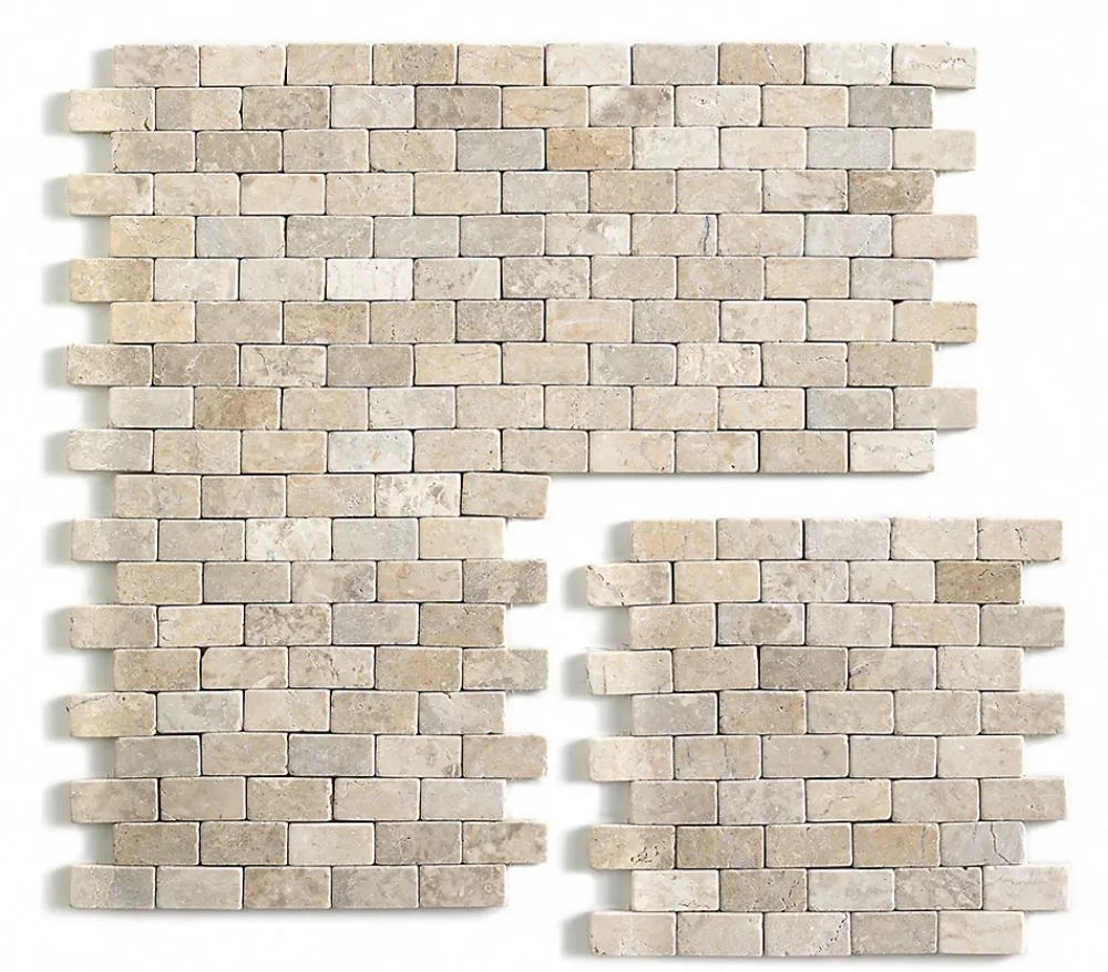 Pegane Carrelage de mosaïque (Boite de 1m²) / Plaque mosaïque mur et sol en marbre naturel coloris beige mat - 30 x 30 cm- Mosaïque Pour Douche|Mosaïque Pour Pièce À Vivre