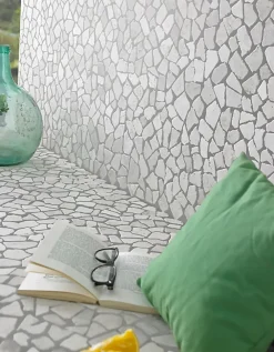 Pegane Mosaïque Pour Salle De Bains|Mosaïque Pour Douche<Carrelage de mosaïque (Boite de 1m²)/ Plaque mosaïque mur et sol en marbre naturel coloris blanc - 30 x 30 cm