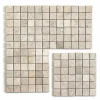 Pegane Carrelage de mosaïque (Boite de 1m²), Plaque mosaïque mur et sol en marbre naturel coloris blanc - 30 x 30 cm- Mosaïque Pour Douche