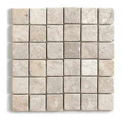 Pegane Carrelage de mosaïque/Plaque mosaïque mur et sol en marbre naturel coloris blanc - 30 x 30 cm- Mosaïque Pour Pièce À Vivre
