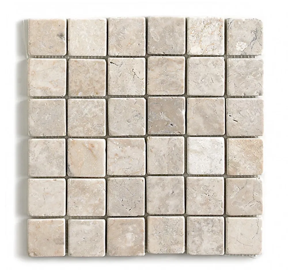 Pegane Carrelage de mosaïque/Plaque mosaïque mur et sol en marbre naturel coloris blanc - 30 x 30 cm- Mosaïque Pour Pièce À Vivre