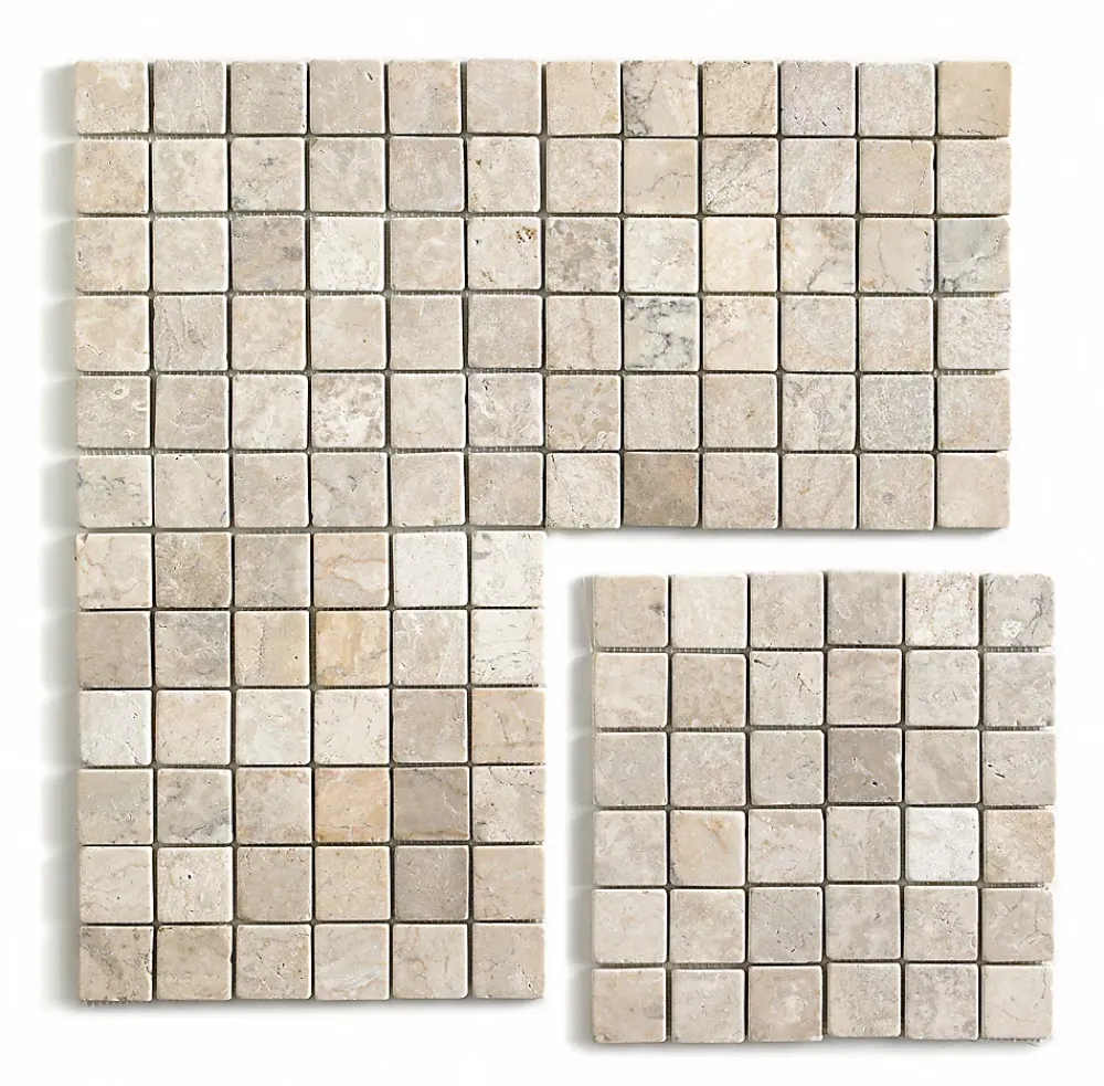 Pegane Carrelage de mosaïque/Plaque mosaïque mur et sol en marbre naturel coloris blanc - 30 x 30 cm- Mosaïque Pour Pièce À Vivre