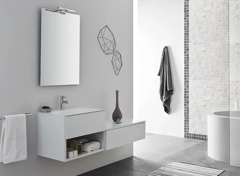 Pegane Carrelage de mosaïque/Plaque mosaïque mur et sol en marbre naturel coloris blanc - 30 x 30 cm- Mosaïque Pour Pièce À Vivre
