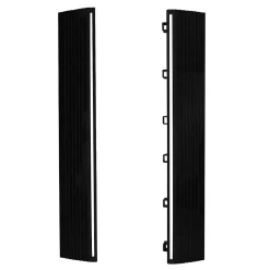 MonsterShop Dalle Pvc Garage<Carrelage de Sol Ventilé Pour Garage Avec Bordure (165 x Noir & 60 Bleu)