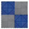MonsterShop Dalle Pvc Garage<Carrelage de Sol Ventilé Pour Garage Avec Bordure (60 x Bleu & 60 Gris)