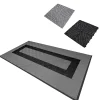 MonsterShop Dalle Pvc Garage<Carrelage de Sol Ventilé Pour Garage Avec Bordure (90 x Gris & 30 Noir)