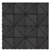 MonsterShop Carrelage de Sol Ventilé Pour Garage x 120 Avec Bordure (Noir)- Dalle Pvc Garage
