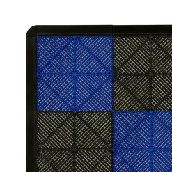 MonsterShop Carrelage de Sol Ventilé Pour Garage Avec Bordure (60 x Noir & 60 Bleu)- Dalle Pvc Garage