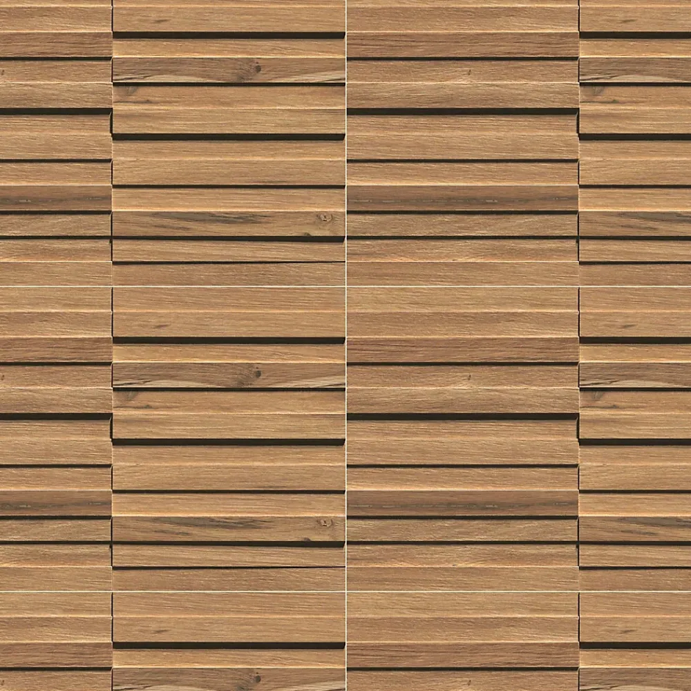 Ro'Ma Carrelage Carrelage Mural Uni<Carrelage effet Bois 3D Chêne Ambre 44x28,5x0,95 cm Mat Tarina - Mur intérieur (vendu par carton de 0,502 m²) -