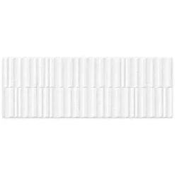 Ro'Ma Carrelage Carrelage effet Béton 3D Blanc Estria 100x33,3x0,98 cm Arvelis - Mur intérieur -- Carrelage Mural Effet Béton