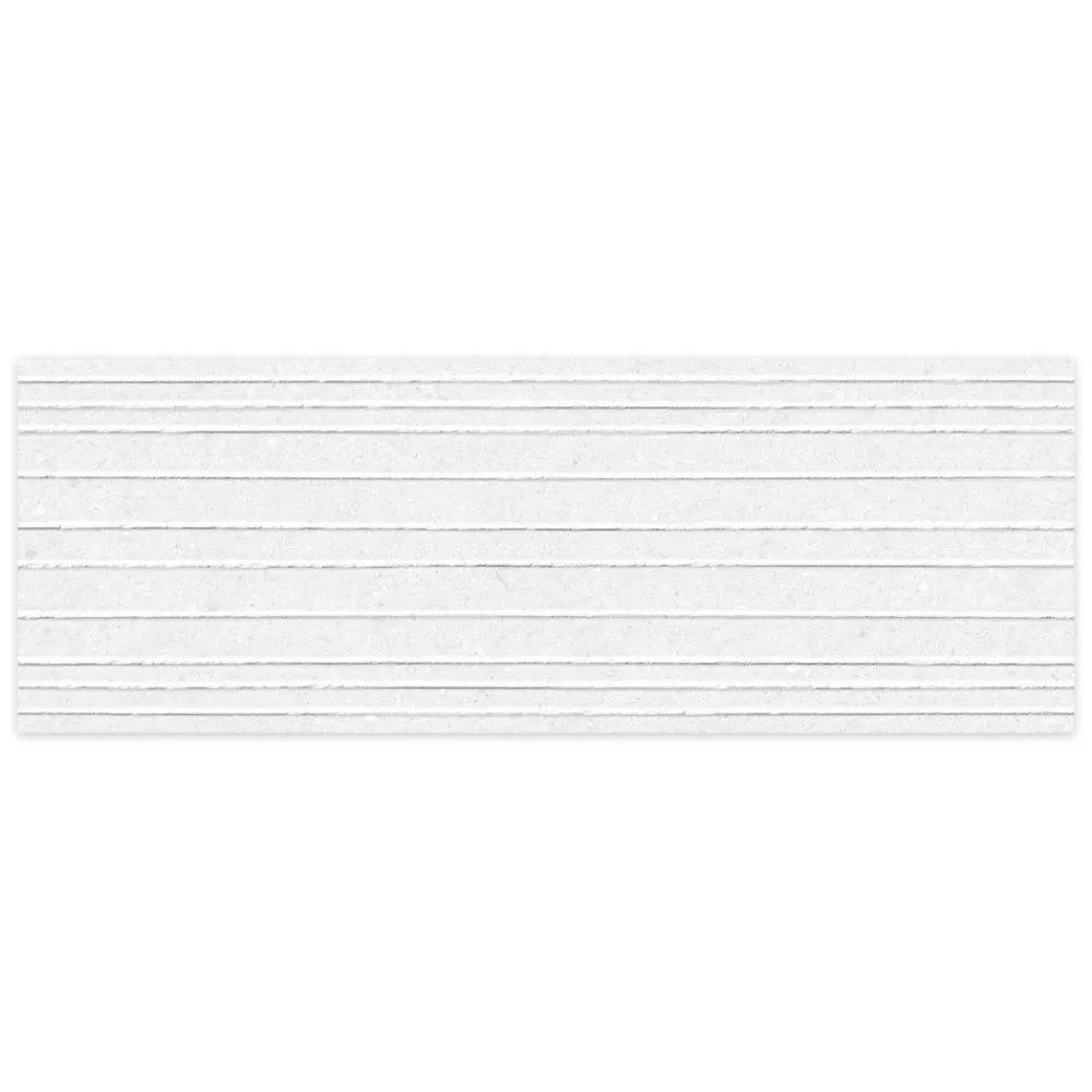 Ro'Ma Carrelage Carrelage Mural Effet Béton<Carrelage effet Béton 3D Blanc Linea 100x33,3x0,98 cm Arvelis - Mur intérieur -