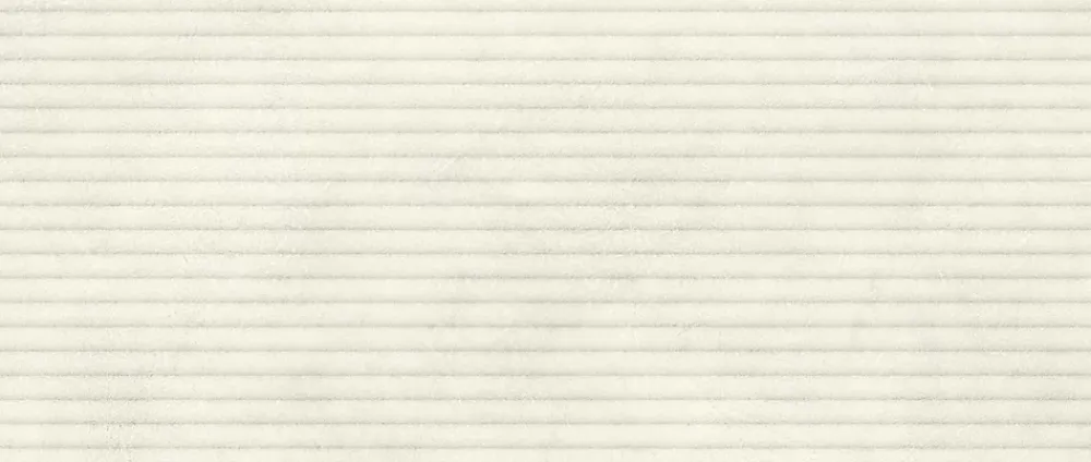 Ro'Ma Carrelage Carrelage effet Béton 3D Blanc Sable Lines 120x50x1 cm Mat Stavira - Mur intérieur (vendu par carton de 1,8 m²) -- Carrelage Mural Effet Béton