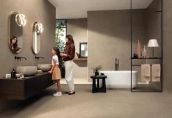 Ro'Ma Carrelage Carrelage Mural Effet Béton<Carrelage effet Béton 3D Brun Sable Moon 120x50x0,85 cm Mat Benzaro - Mur intérieur (vendu par carton de 1,8 m²) -
