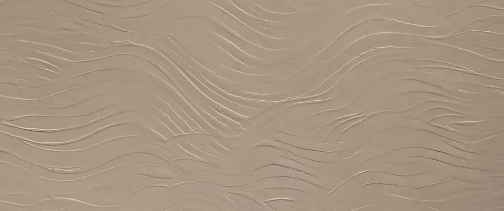 Ro'Ma Carrelage Carrelage effet Béton 3D Brun Sable Onda 120x50x0,85 cm Mat Benzaro - Mur intérieur (vendu par carton de 1,8 m²) -- Carrelage Mural Effet Béton