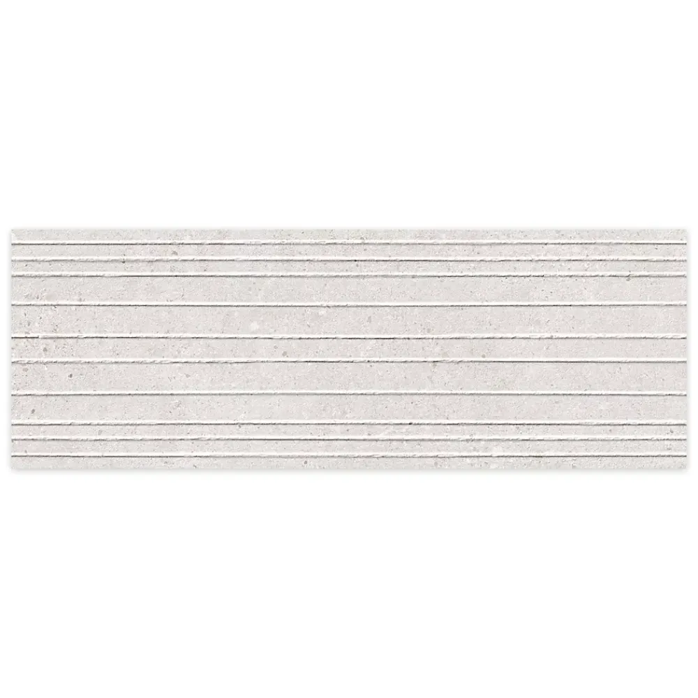Ro'Ma Carrelage Carrelage effet Béton 3D Gris Silver Linea 100x33,3x0,98 cm Arvelis - Mur intérieur -- Carrelage Mural Effet Béton