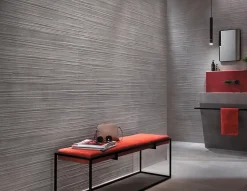 Ro'Ma Carrelage Carrelage Mural Effet Béton<Carrelage effet Béton 3D Gris Cendré Line 80x40x1 cm Mat Gravino - Mur intérieur (vendu par carton de 1,28 m²) -