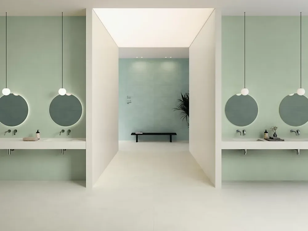 Ro'Ma Carrelage Carrelage Mural Effet Béton<Carrelage effet Béton 3D Vert Argile Linear 120x50x0,85 cm Mat Cortivo - Mur intérieur (vendu par carton de 1,8 m²) - RO'MA CARREL