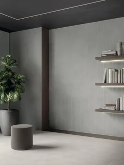 Ro'Ma Carrelage Carrelage effet Béton Gris Cendré Ridge 120x60x0,9 cm Mat Montera - Mur intérieur (vendu par carton de 1,44 m²) -- Carrelage Mural Effet Béton