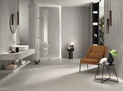 Ro'Ma Carrelage Carrelage effet Béton Gris Brume 278x120x0,6 cm Mat Montera - Mur intérieur (vendu par carton de 3,336 m²) -- Carrelage Mural Effet Béton
