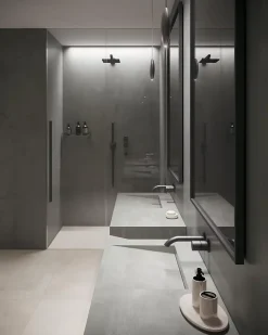 Ro'Ma Carrelage Carrelage effet Béton Gris Ombre 278x120x0,6 cm Mat Gravino - Mur intérieur (vendu par carton de 3,336 m²) -- Carrelage Mural Effet Béton|Carrelage Mural Pour Pièce À Vivre